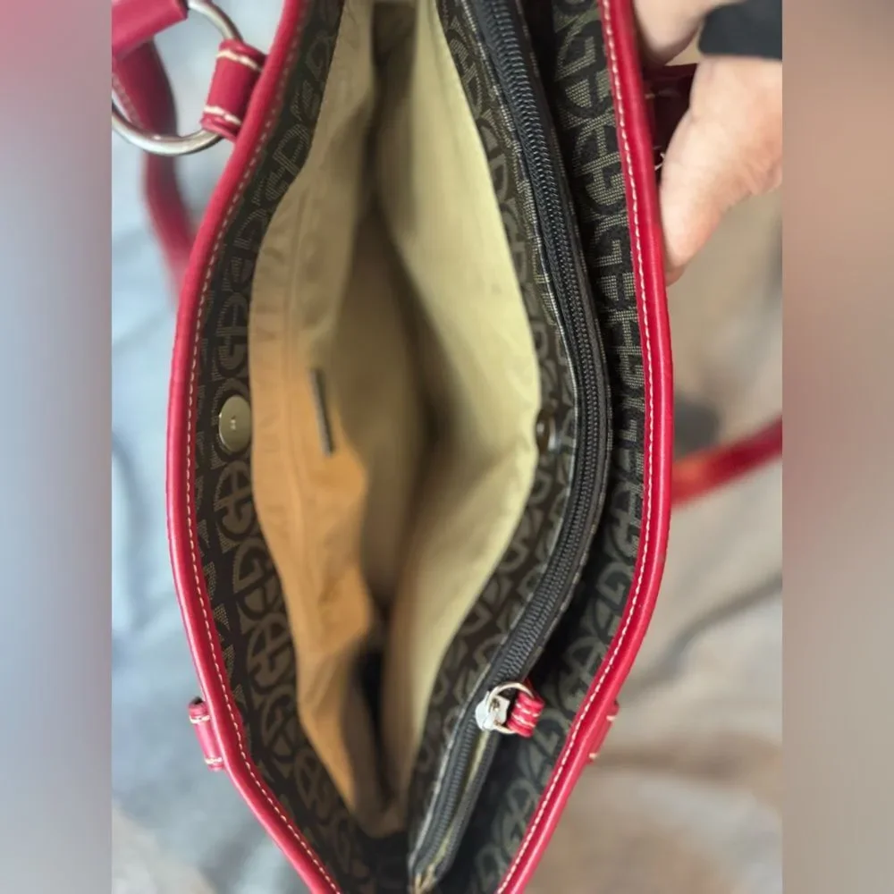 Giani Bernini Red Leather Hobo Bag